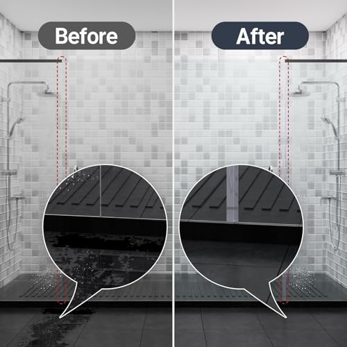 AmazerBath 5-Pack 15.75" Shower Door Side Seal Strip for 1/4"(6mm) Glass - 5-Section Segmented Shower Installation Kit, Frameless Glass Door Seal Strip - style: Side Seal 1/4