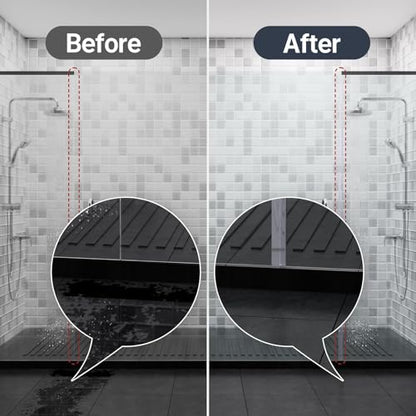 AmazerBath 5-Pack 15.75" Shower Door Side Seal Strip for 1/4"(6mm) Glass - 5-Section Segmented Shower Installation Kit, Frameless Glass Door Seal Strip - style: Side Seal 1/4
