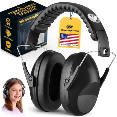 Kids Noise Canceling Headphones - 31 dB (2K Hz) - Ear Protection Earmuffs - color: Black