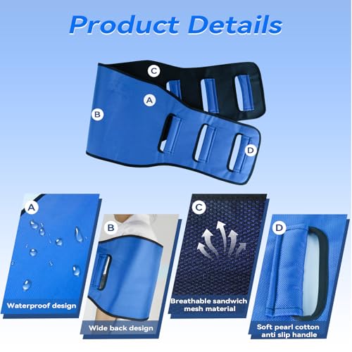 Transfer Belt Transfer Sling for Elderly, Lift Assist Gait Belt for Seniors - color: Blue-aa
