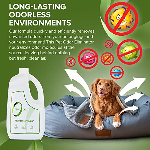 Zero Odor Pet Odor Eliminator Refill for Dog & Cat Urine, Carpet Deodorizer - size: 64 Fl Oz (Pack of 1)