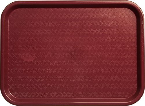 Carlisle FoodService Products Café Cafeteria Tray, Fast Food Tray for Restaurant or Commercial Use, 12" x 16", 24 Count, Burgundy - color: Burgundy, size: 12" x 16"