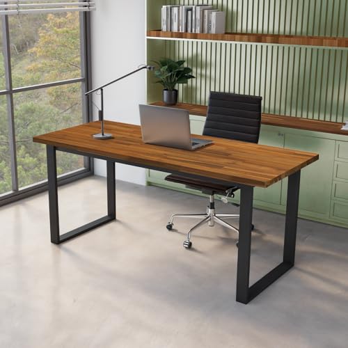 Howizz Acacia Table top 30" x 1" - 6ft Teak Look Stained Acacia Desktop for Standing Desk/Office Tabletop/Countertop, 1in. Thick - color: 1 - Teak Look, size: 72"L x 30"W x 1"Th