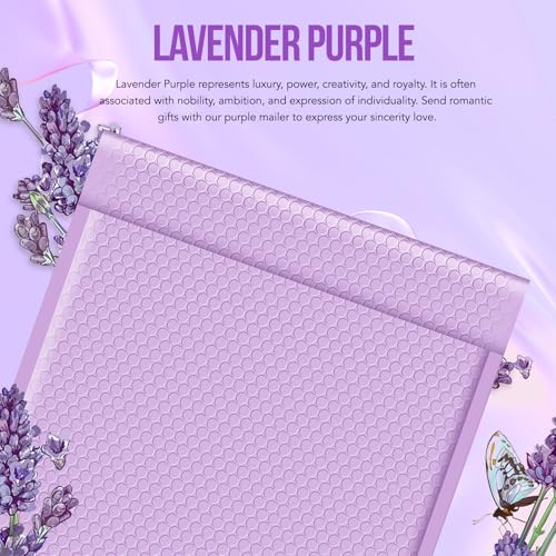 Fuxury Bubble Mailers 12x15 Inch Lavender Purple Padded Envelopes 25 Pack - color: Lavender Purple, size: 12x15" 25PC