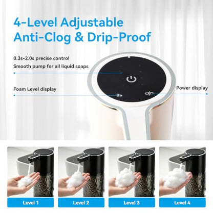 Touchless Automatic Electric Liquid Soap Dispenser - color: White Water‑ripple, size: Liquid