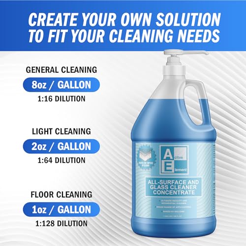All Surface and Glass Cleaner Concentrate – Makes 64 Gallons | All Purpose Cleaner, Floor Cleaner, Bulk Concentrate - size: 1 Gallon (Pack of 1)