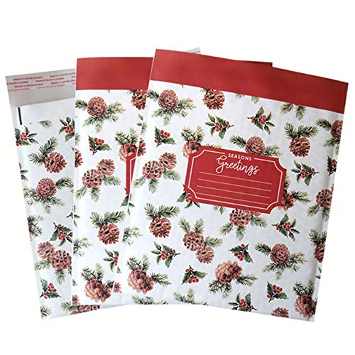 Orgrimmar 10PCS 10.8"x11.4" Christmas Bubble Mailer Envelope Waterproof