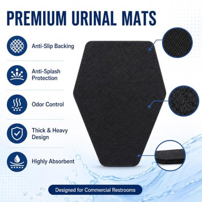 16PCS Urinal Mats for Men Bathroom & Urinal Screen Deodorizers, 21.7"x16.5"