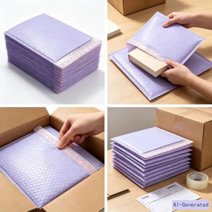Purple13x10 Inch 25Pcs Bubble Mailing Shipping Seal Packaging Envelope Bag - color: Purple-25pcs, size: L13xW10 inch