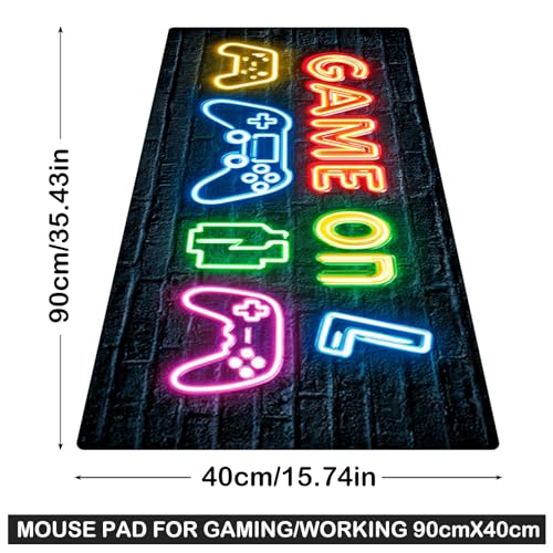 Nuxovilar Large Gaming Mouse Pad Desk Mat, 15.7x35.4 Inches Polyester - color: HC00077