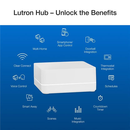 Lutron Caseta Diva Smart Dimmer Starter Kit; Dimmer, Hub, Remote, & More - color: White, size: 1 Pack, style: Smart Dimmer Hub Kit