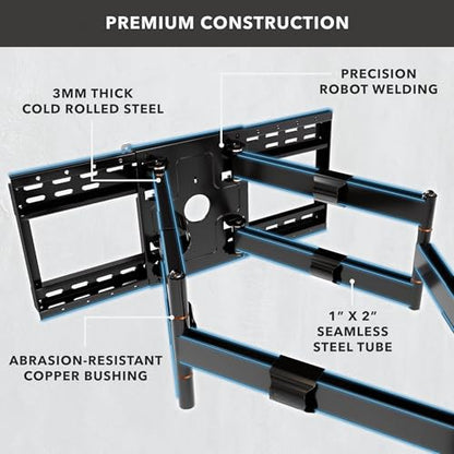 Mount-It! The Beast XXL Long Arm TV Wall Mount, 75-140" - style: Indoor - XL
