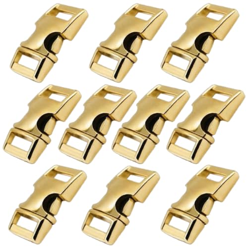 3/8 inch Buckles Quick Side Release Clips Making Belt Strap of Parocord Bracelet Dog Collar Backpack Accessories - color: Light Gold