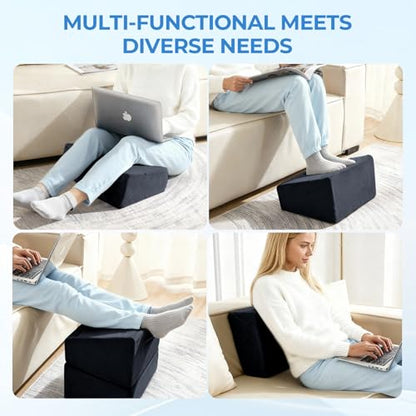 3-Level Adjustable Foot Rest for Under Desk at Work, Black, 17x11.2x17 Inch - color: Black