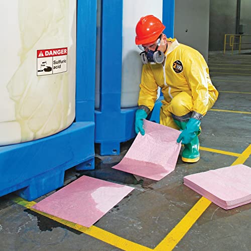 PIG Hazmat Chemical Absorbent Mat Pads - 200 Pads per Bag - 15" W x 20" L - Absorbs up to 14 oz. per Pad - MAT302 - size: 200-Pack