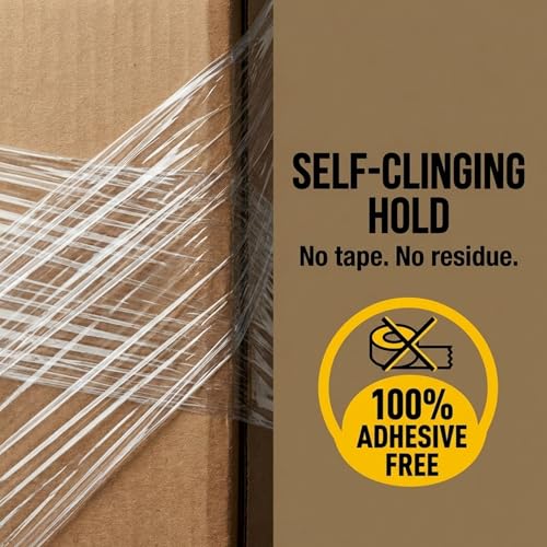 BOX USA Stretch Wrap Extra Wide Stretch Film Roll - 20 in Wide & 1000 ft long Clear Plastic Wrap with Handles for Pallet Wrapping Shipping Moving (Pack of 2) - size: 20" X 1000' (2 Rolls)