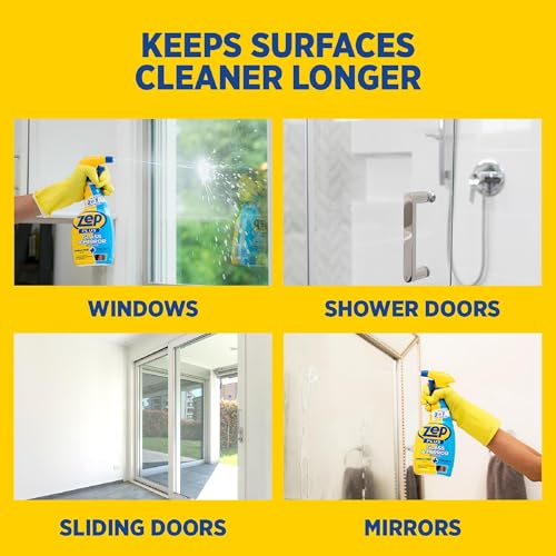 Zep Plus Glass & Mirror Cleaner - 32 Oz. (Case of 12) - R53812 - Keep Your Mirror and Glass Surfaces Clear + Streak-free While Also Preventing Mirror Fog