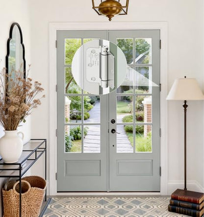 6-Pack 3.5 Inch Self Closing Door Hinges,5/8" Radius Corners,Brushed Nickel - size: 3.5"-6 Pack-5/8" Corner