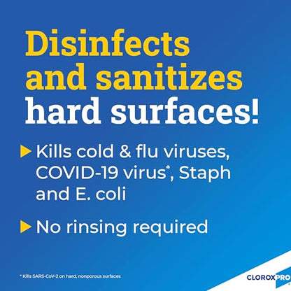 CloroxPro Anywhere Daily Disinfectant Food Sanitizer Refill, 128 fl. oz. | No-Rinse Contact Sanitizer, Food-Safe, Kills 99.9 Percent of Germs, Restaurant-Grade, Kitchen Sanitizing Spray, Refill