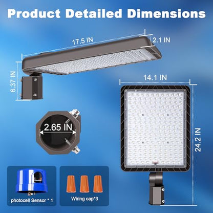 480W Parking Lot Light Slip Fitter Mount Dusk to Dawn 2 Pack - size: 480W/Slip Fitter/2PC