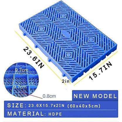 Plastic Pallet, Nestable Floor Pallets (2pcs, 23.6x15.7x2IN) - size: 2pcs-23.6x15.7x2IN