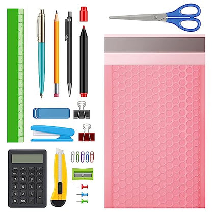 packbabol Bubble Mailers, 4x7 Inch Padded Bubble Mailers Pack of 100 Bubble Envelopes Opaque Self Seal Adhesive Waterproof Bags for Shipping and Packaging (Pink, 4x7-100) - color: pink, size: 4x7-100Pc