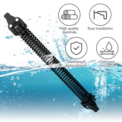 14" Gate Spring Self Closing Heavy Duty Outdoor Door Spring Automatic Gate Closer, Adjustable for Wooden and Vinyl Fence, Black,4 Pack