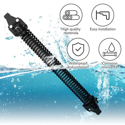 14" Gate Spring Self Closing Heavy Duty Outdoor Door Spring Automatic Gate Closer, Adjustable for Wooden and Vinyl Fence, Black,4 Pack