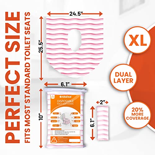 40 Extra Large Toilet Seat Covers Disposable for Kids-Toddler Toilet Seat Cover Liners for Potty Training-Individually Wrapped-Portable Waterproof AntiSlip-Toilet Covers Disposable for travel