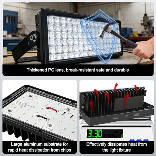1000W LED Stadium Lights Outdoor, 2Pack 500W Arena Flood Light - size: 100W-10Pack