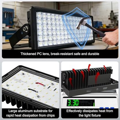 1000W LED Stadium Lights Outdoor, 2Pack 500W Arena Flood Light - size: 100W-10Pack