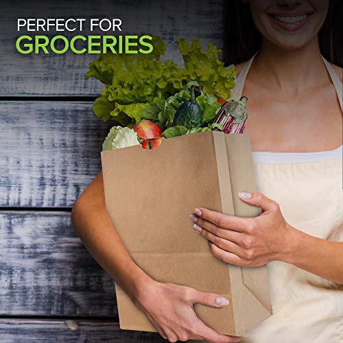 Stock Your Home 52 lb Kraft Brown Paper Bags (50 Count) – Bulk Large Grocery Bags for Shopping - size: 50 Count