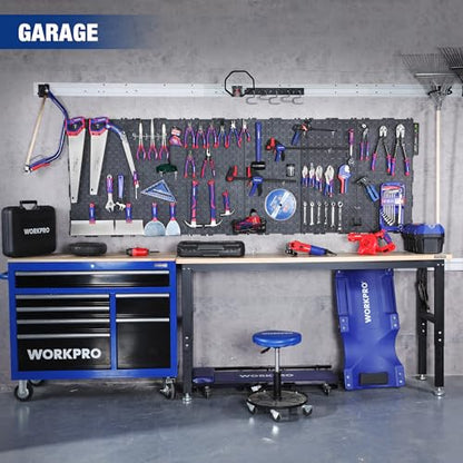 WORKPRO 2 Pack 16"x32"Black Steel Wall Mount Tool Pegboard