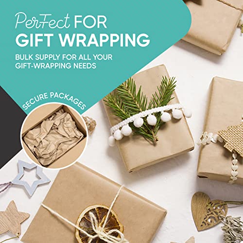 Brown Kraft Paper Roll 17.75” x 1200” (100ft) Made in USA- Ideal for Gift Wrapping, Packing Paper for Moving, Art Craft, Shipping, Floor Covering, Table Runner, 100% Recycled Material