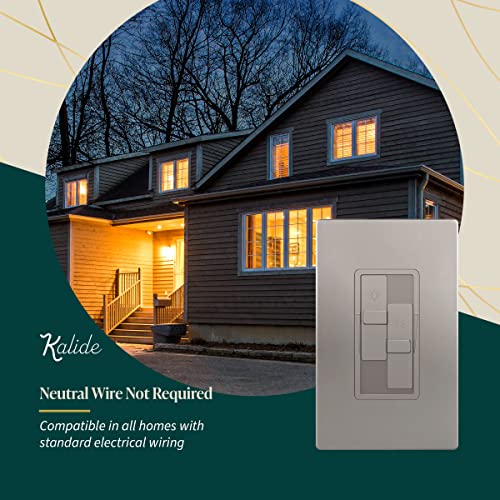 TOPGREENER Dual Load LED Dimmer Switch, Single Pole, Nickel, 1 Pack - color: Nickel, size: Dual Dimmer Switch