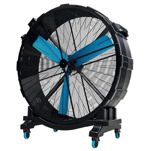 Albott 60 Inch Industrial Drum Fan, 600W High Velocity Plastic Floor Fan - size: 60 Inch