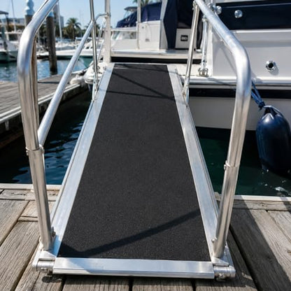 Extra Wide 16in x 20ft Black Anti Slip Tape, 80 Grit Waterproof Non Skid Grip Tape Roll for Ramps, Decks, Boat Decks, Warehouse Floors, Garages, Indoor & Outdoor Use - size: 16'' x 20 FT