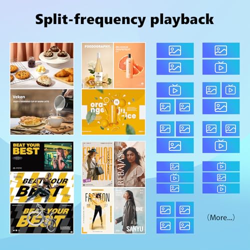 43 inch Outdoor Digital Signage Display, LCD 4K UHD 1800-Nit IP55 Waterproof Advertising Portable Kiosk with Rechargeable Battery, Auto Brightness, Split Screen USB/WiFi Playback Media Player - size: 43inch