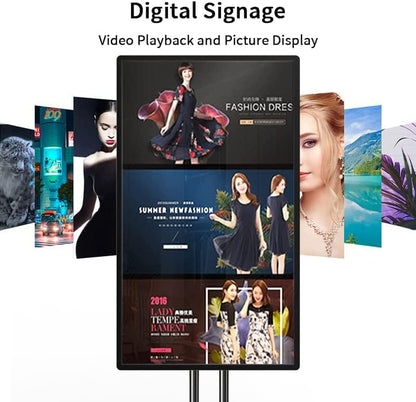 55 inch Capacitive Multi-Touch Screen Industrial Monitor, 16:9 Display 4K, Built-in Speakers, USB, VGA, DP & HD-MI Ports, Digital Signage Displays and Player for Advertising - size: 55-inch