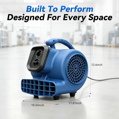 Blower Fan Air Mover (Blue, 1500CFM) - size: 1500CFM