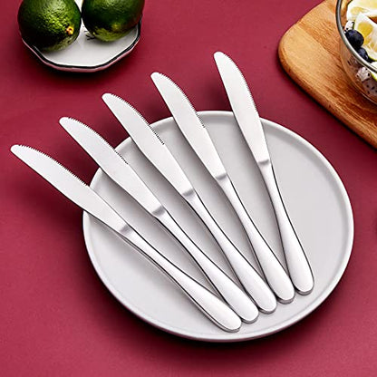 Aebeky 16-Piece Stainless Steel Table Knives,Dinner Knives Set,9.1-Inch (16-Piece) (Pack of 2) - size: 16-Piece (Pack of 2)