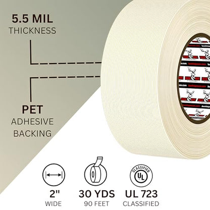 6 Pack Buck Strapping Tape 2 Inch x 30 Yds (90ft), 5.5 Mil – Heavy Duty Fiberglass Tape, Filament Tape, Reinforced Packing Tape with Synthetic PET Adhesive for Bundling, Shipping & Palletizing - size: 2 Inch x 30 Yards, style: 6 Pack