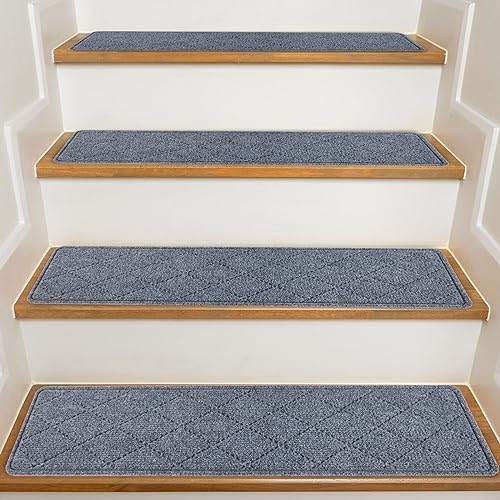 Stair Treads for Wooden Steps Indoor, KOOTETA 15 Pack 9" X 30" Non Slip - color: Dark Grey, size: 9" x 30"
