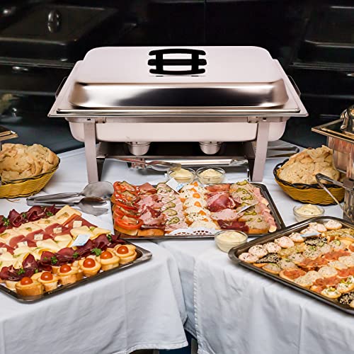 Chafing Dish Buffet Set[4 Pack] 8QT Stainless Steel Buffet Chafers,Catering Food Warmers Set With 7 Trays - size: Model 3