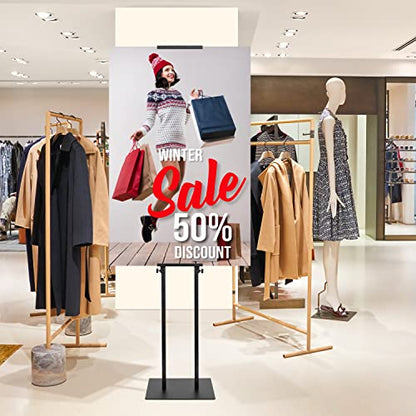 Poster Holder for Display, Adjustable Pedestal Sign Stand Up to 78 Inches