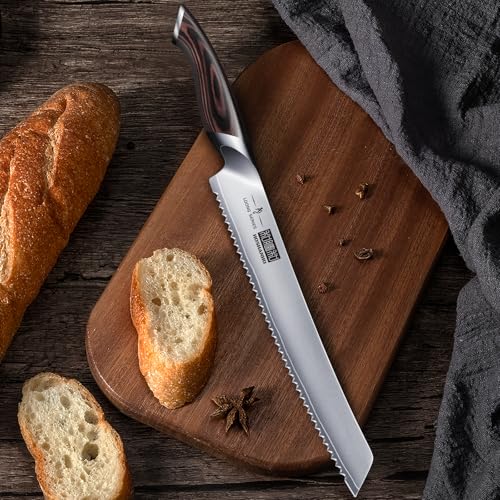 HOSHANHO Bread Knife 10 inch, Ultra Sharp Japanese Serrated Bread Knife - size: 10"