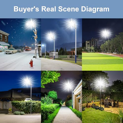 Solar Street Lights Outdoor Waterproof - Commercial Outdoor Solar Light, Fast Charging, 120pcs High Brightness LED Solar Parking Lot Lights Dusk to Dawn - size: L-1Pack