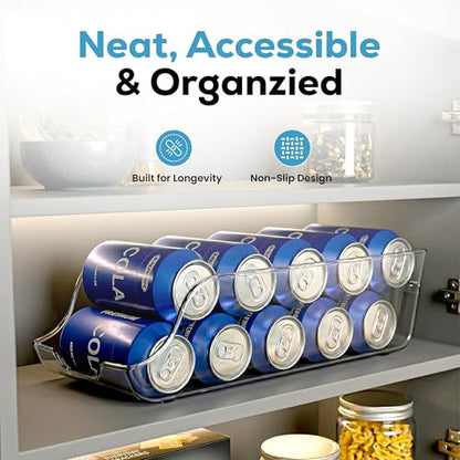 Utopia Kitchen Soda Can Organizer for Refrigerator & Pantry, 4 Pack, Clear - size: Pack of 4