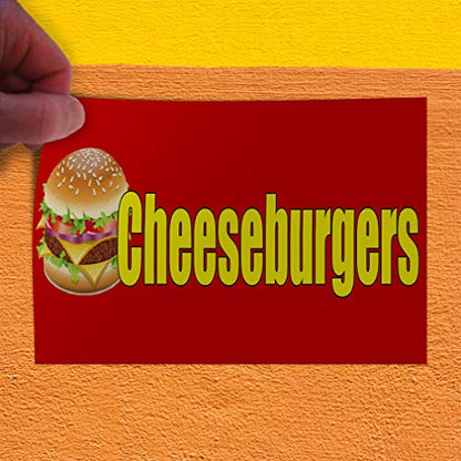 Decal Stickers Multiple Sizes Cheeseburgers Food Fair Promotion Business Industrial Vinyl Safety Sign Label Restaurant & Food 12x8Inches - size: 12x8inches