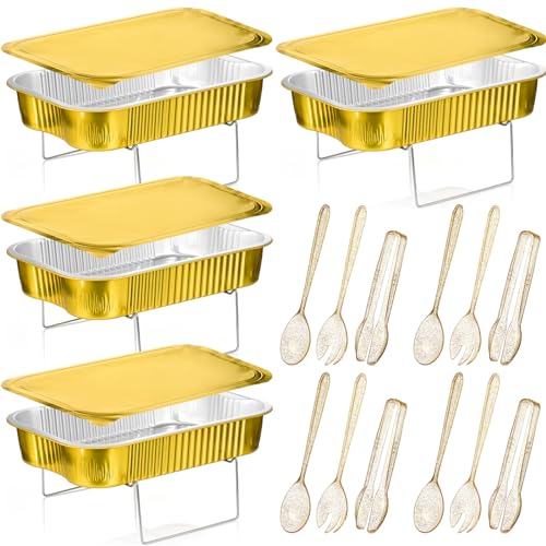 Maxcheck 4 Sets Disposable Chafing Dishes Buffet Set, Large - size: Large